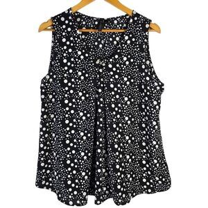 Allie & Rob Polka Dot Sleeveless Blouse